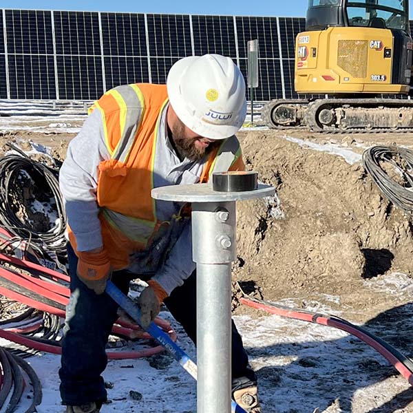 The-Project-photo-optimized A worker at Canyonland Solar contributing to renewable energy development in Montezuma County, Colorado